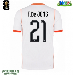 Nederländerna Frenkie de Jong #21 Bortatröja VM 2026 Kortärmad
